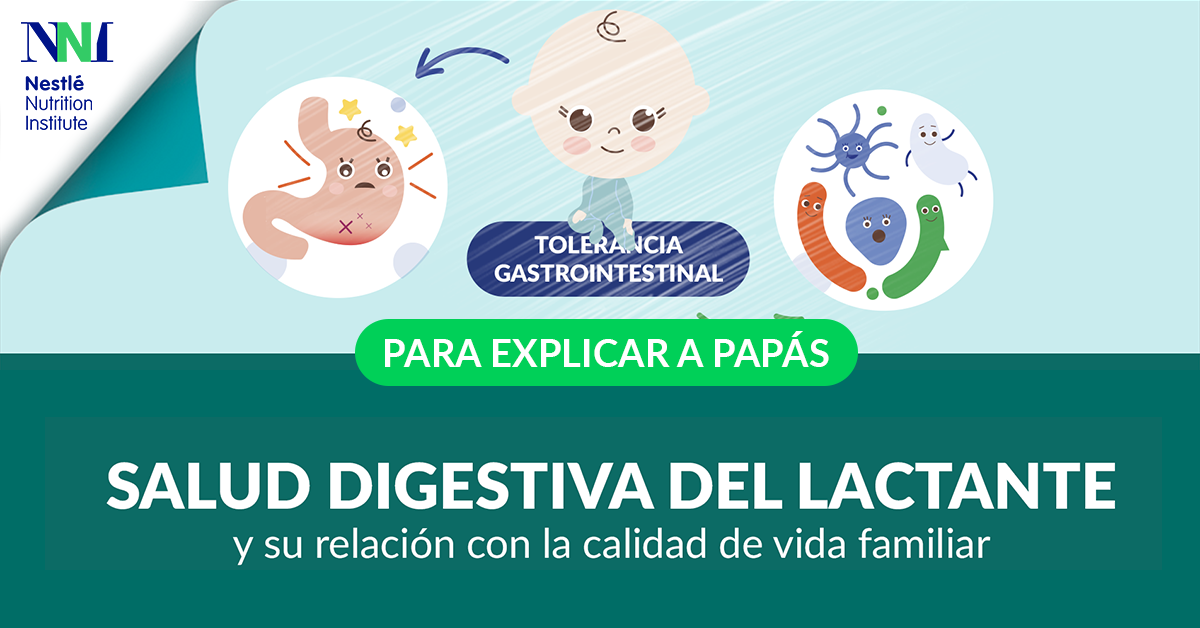 Infografia salud digestiva del lactante y trastornos gastrointestinales