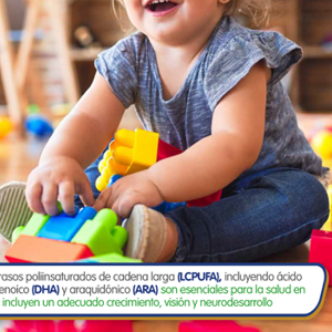 El DHA y ARA y su rol en la nutrición infantil (infographics)