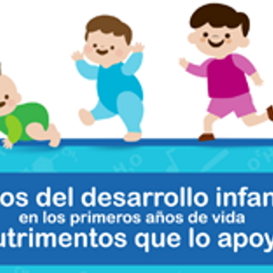 Hitos del desarrollo en menores de 5 años y nutrimentos clave (infographics)